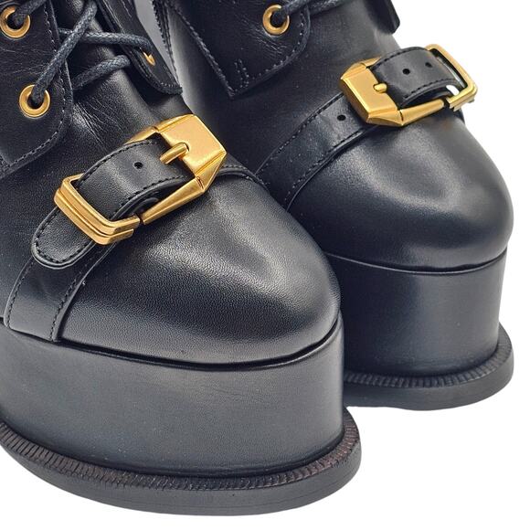Versace Platform Boots - Nappa Leather - Black - Size 35.5 $2300 - Picture 7 of 7